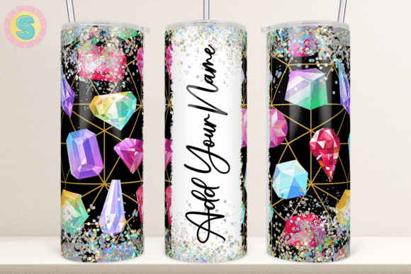Download Crystal Add Your Own Name Tumbler Wrap - Wrap Collection