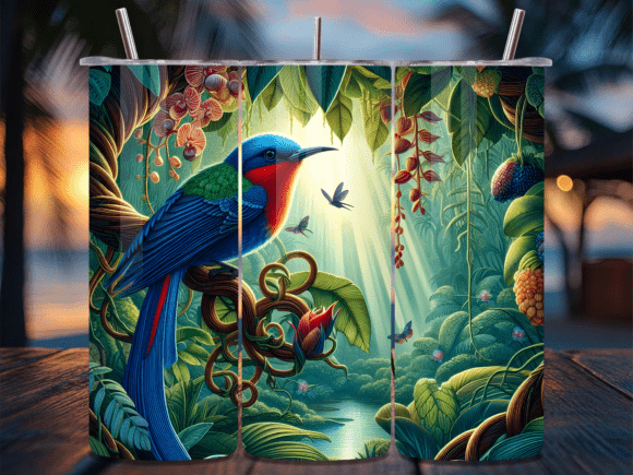 Download Lush Jungle Bird Tumbler Wrap - Wrap Collection