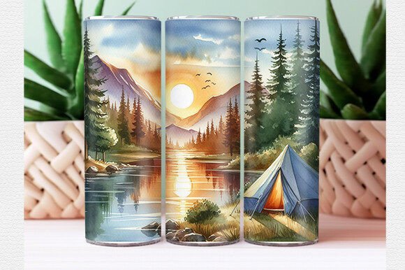 Download Summer Camping Tumbler Wrap - Wrap Collection