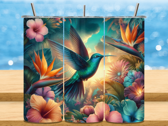 Download Tropical Hummingbird Bird Tumbler Wrap - Wrap Collection