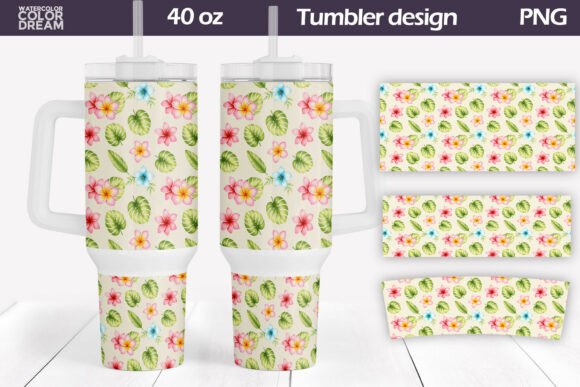 Download Tropical Tumbler Wrap 40 Oz - Wrap Collection