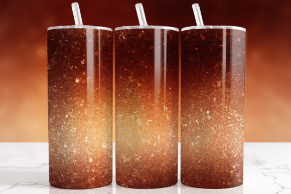 Download Sunset Bronze Ombre Glitter Tumbler Wrap - Wrap Collection
