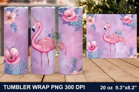 Download Summer Flamingo Tumbler Wrap - Wrap Collection