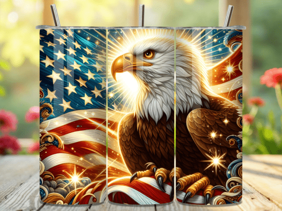 Download American Flag Bald Eagle Tumbler Wrap - Wrap Collection