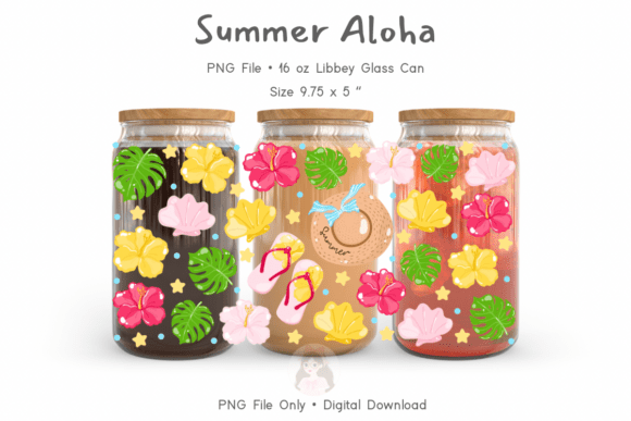 Download Summer Aloha Tumbler Wrap Design PNG - Wrap Collection