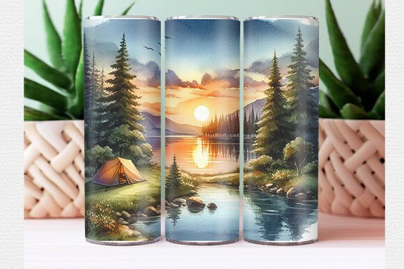 Download Summer Camping Tumbler Wrap - Wrap Collection