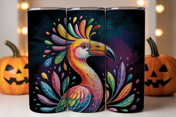 Download Rainbow Tropical Bird 20oz Tumbler Wrap - Wrap Collection