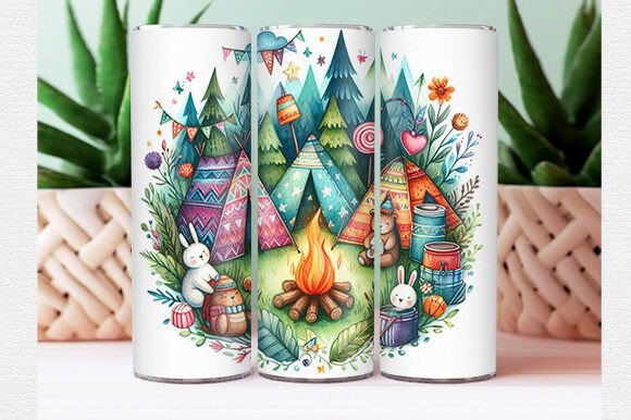 Download Summer Camping Tumbler Wrap - Wrap Collection