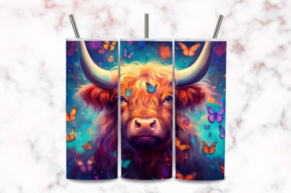 Download 20oz Skinny Highland Cow Tumbler Wrap - Wrap Collection