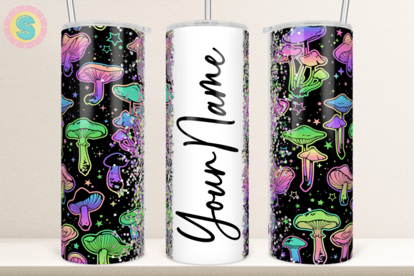 Download Mushroom Add Your Own Name Tumbler Wrap - Wrap Collection