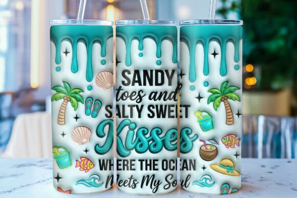 Download 3D Inflated Summer Beach Tumbler Wrap PN - Wrap Collection
