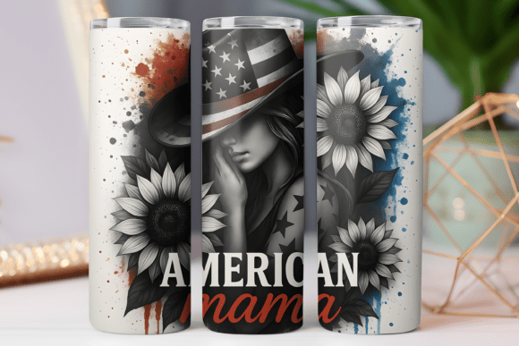 Download American Mama Patriotic Tumbler Wrap Png - Wrap Collection