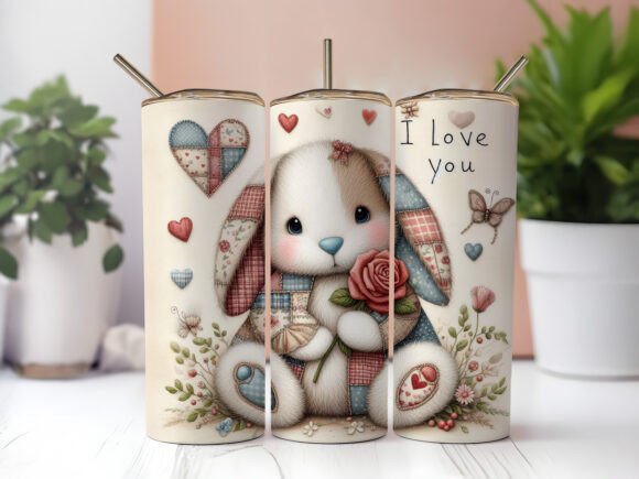 Download Valentine's Day Animal Tumbler Wrap PNG - Wrap Collection