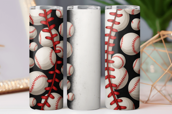 Download 3d Baseball Tumbler Wrap 20oz Skinny Png - Wrap Collection