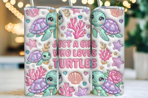 Download Inflated Sea Turtle Tumbler Wrap PNG - Wrap Collection