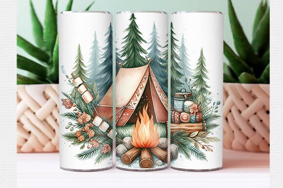 Download Summer Camping Tumbler Wrap - Wrap Collection