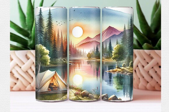 Download Summer Camping Tumbler Wrap - Wrap Collection