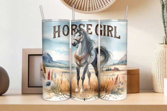 Download Horse Girl Tumbler Sublimation Wrap PNG - Wrap Collection