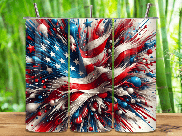 Download Paint Splash Patriotic Tumbler Wrap - Wrap Collection