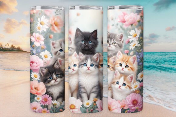 Download Cat Kitty Tumbler Wrap 20oz Skinny Jpgs - Wrap Collection