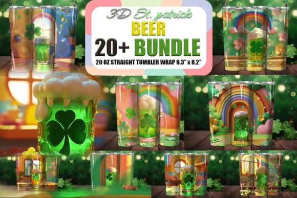 Download St Patrick Beer 3D Tumbler Wrap Bundle - Wrap Collection