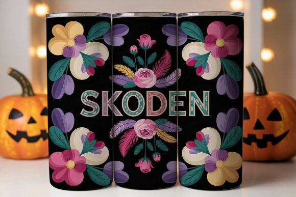 Download Boho Floral Personalized Tumbler Wrap - Wrap Collection