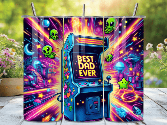 Download Arcade Game Best Dad Tumbler Wrap - Wrap Collection