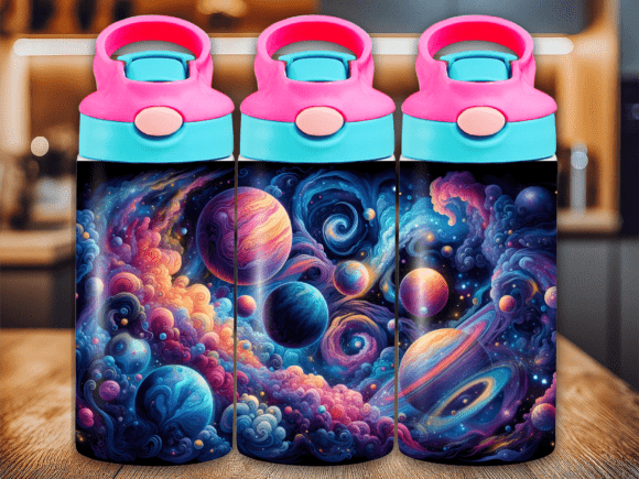 Download Nebula Galaxy Flip Top Kids Tumbler Wrap - Wrap Collection