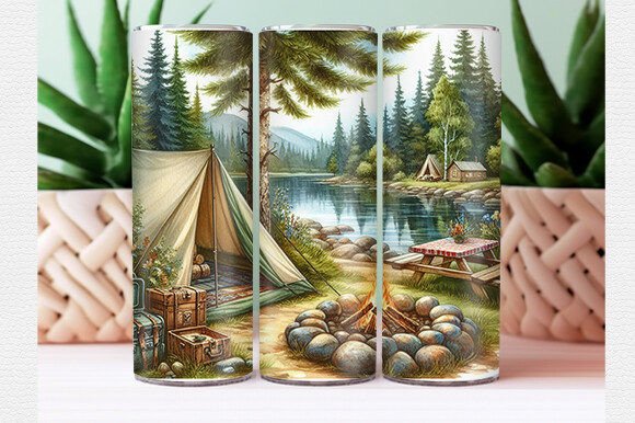 Download Summer Camping Tumbler Wrap - Wrap Collection