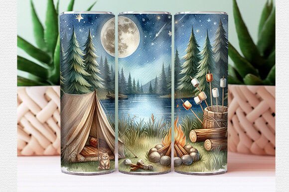 Download Summer Camping Tumbler Wrap - Wrap Collection