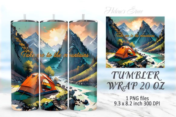Download Mountains Tumbler Sublimation Wrap PNG - Wrap Collection