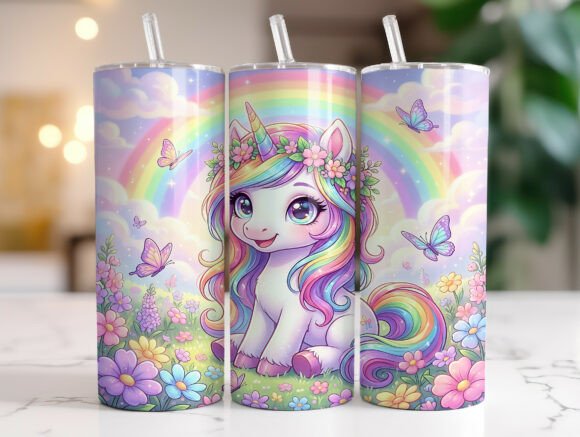 Download 20oz Magical Unicorn Kids Tumbler Wrap - Wrap Collection