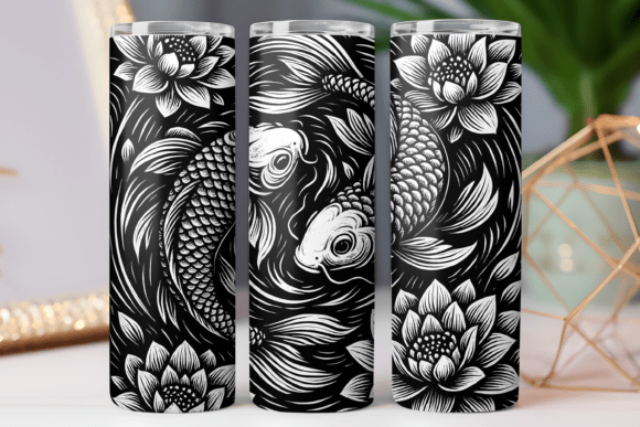Download Japan Koi Fish Tumbler Wrap Photo Png - Wrap Collection
