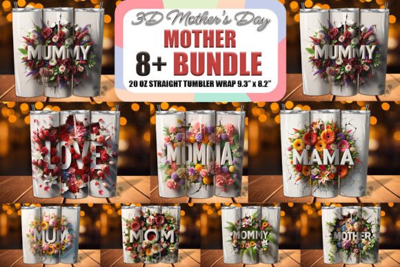 Download Mother's Day 3D Tumbler Wrap Bundle - Wrap Collection