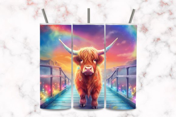 Download 20oz Skinny Highland Cow Tumble Wrap Png - Wrap Collection