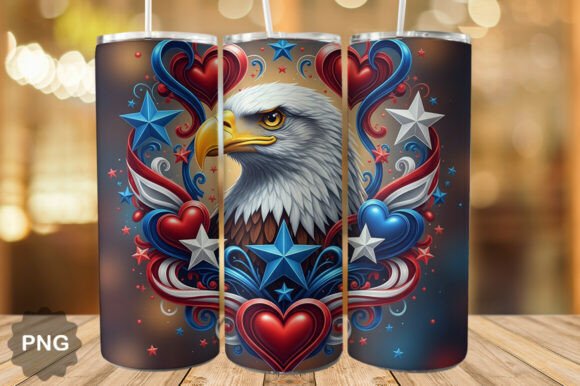 Download Patriotic Eagle  Tumbler Wraps - Wrap Collection