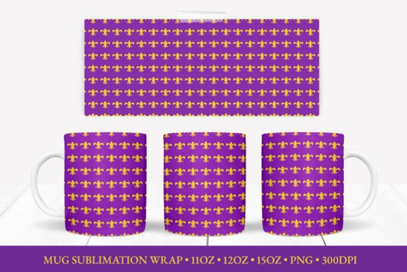 Download Mardi Gras Mug Sublimation Wrap PNG - Wrap Collection