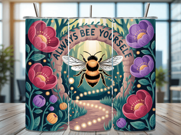 Download Bee Yourself Inspirational Tumbler Wrap - Wrap Collection