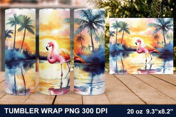 Download Summer Flamingo Tumbler Wrap - Wrap Collection