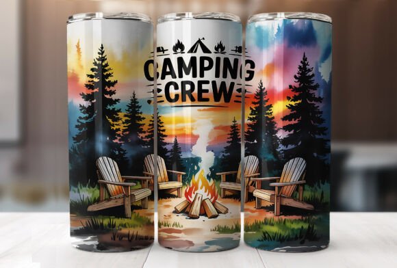 Download Summer Campfire Camping Tumbler Wrap - Wrap Collection