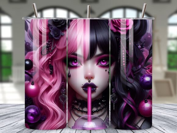 Download Anime Fusion Character Art Tumbler Wrap - Wrap Collection