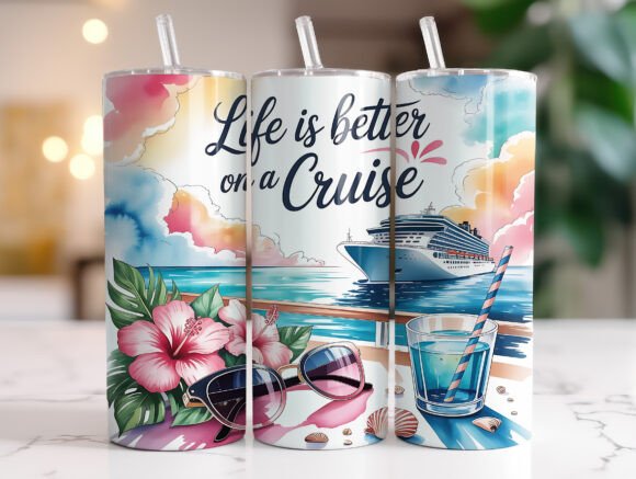Download 20Oz Summer Cruise Tumbler Wrap Design - Wrap Collection
