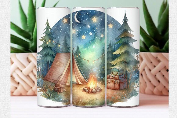 Download Summer Camping Tumbler Wrap - Wrap Collection