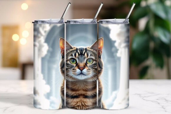 Download Anime Tabby Cat Feline Eyes Tumbler Wrap - Wrap Collection