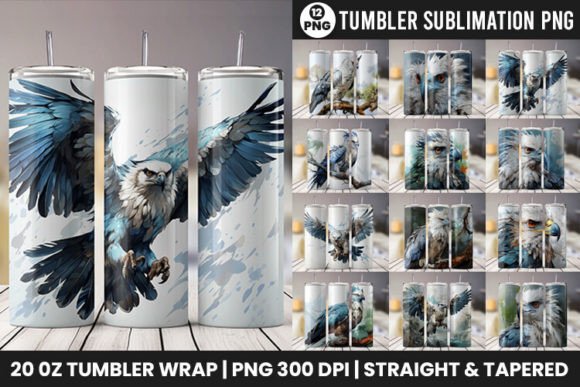 Download Harpy Eagle Tumbler Wrap Design Bundle - Wrap Collection