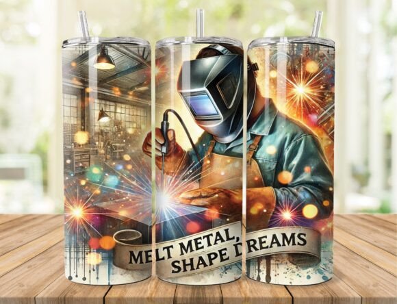 Download Metal Shape Dreams Welder Tumbler Wrap - Wrap Collection