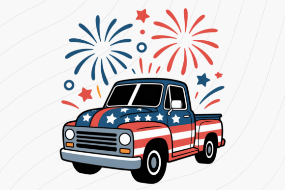Download Patriotic Pickup Truck Independence PNG - Premium Resources