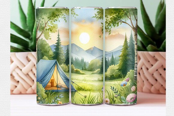 Download Summer Camping Tumbler Wrap - Wrap Collection