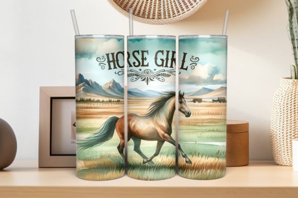 Download Horse Girl Tumbler Sublimation Wrap PNG - Wrap Collection