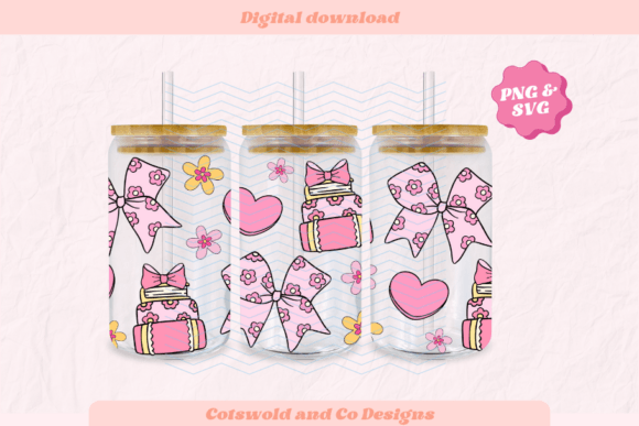 Download Books and Bows Coquette 16oz Cup Wrap - Wrap Collection